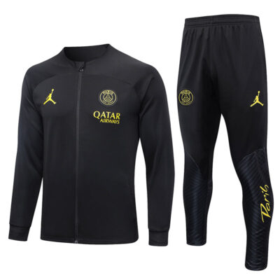 2023-2024 PSG Jacket + Pants Training Suit Black