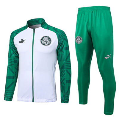 2023-2024 Palmeiras Jacket + Pants Training Suit White