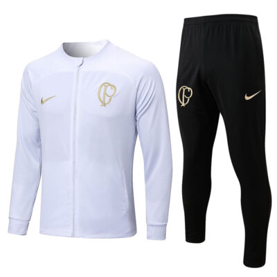 2023-2024 SC Corinthians Jacket + Pants Training Suit White
