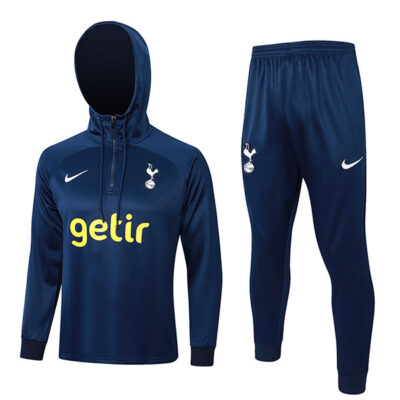 2023-2024 Tottenham Hotspur Hoodie Training Suit Blue