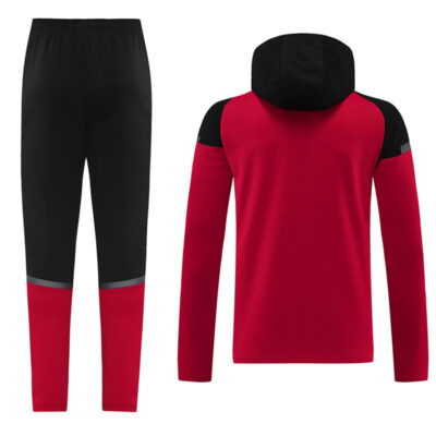 Alternative view of 2024-2025 AC Milan Hoodie Jacket + Pants Training Suit Red