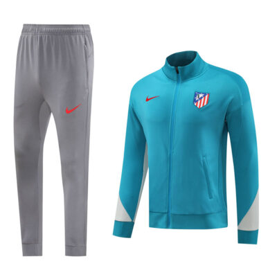 2024-2025 Atletico Madrid Jacket + Pants Training Suit Light Blue
