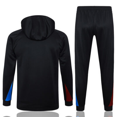Alternative view of 2024-2025 Barcelona Hoodie Training Suit Black