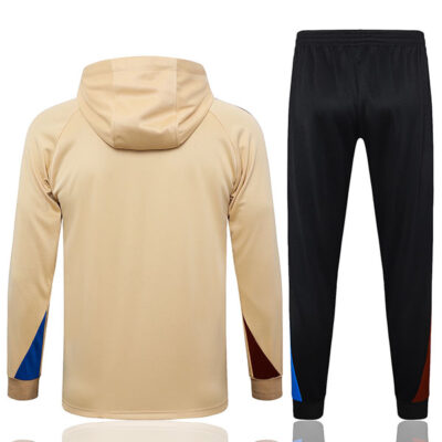 Alternative view of 2024-2025 Barcelona Hoodie Training Suit Khaki
