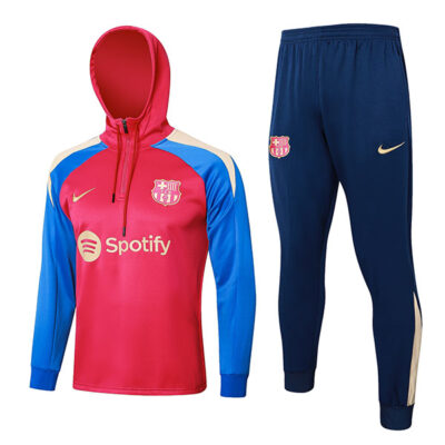 2024-2025 Barcelona Hoodie Training Suit Red