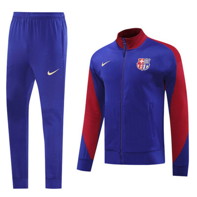 2024-2025 Barcelona Jacket + Pants Training Suit Blue