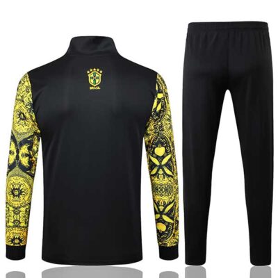 Alternative view of 2024-2025 Brazil Jacket + Pants Training Suit Yellow