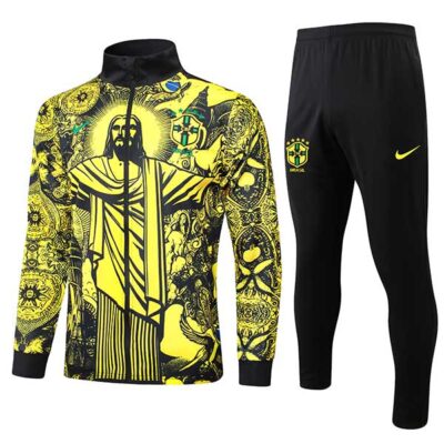 2024-2025 Brazil Jacket + Pants Training Suit Yellow