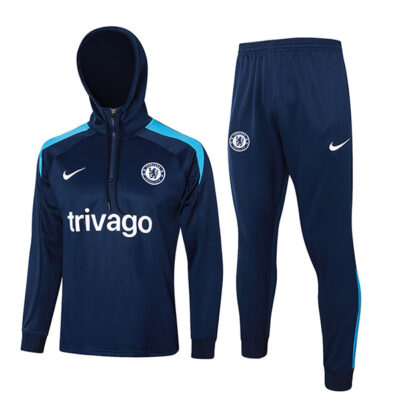 2024-2025 Chelsea Hoodie Training Suit Sapphire Blue