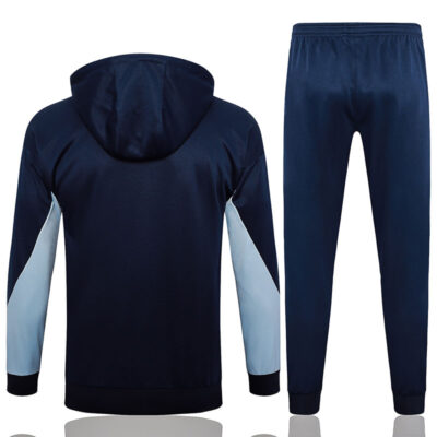 Alternative view of 2024-2025 France Hoodie Jacket + Pants Training Suit Sapphire Blue