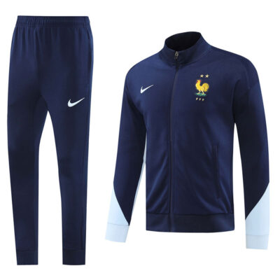 2024-2025 France Jacket + Pants Training Suit Royal Blue