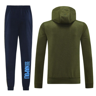 Alternative view of 2024-2025 Napoli Hoodie Jacket + Pants Training Suit Green