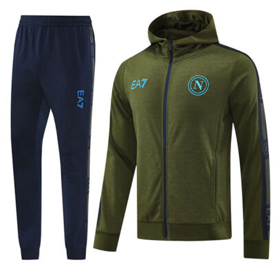 2024-2025 Napoli Hoodie Jacket + Pants Training Suit Green