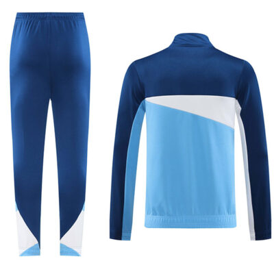 Alternative view of 2024-2025 Olympique Marseille Jacket + Pants Training Suit Blue