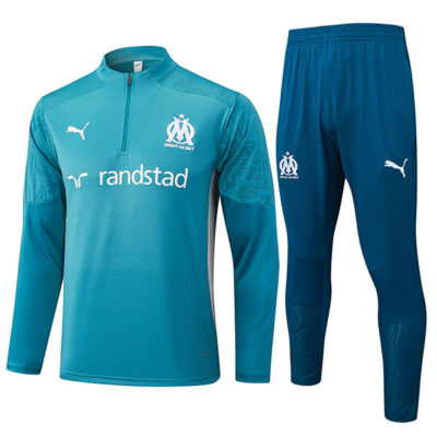 2024-2025 Olympique Marseille Training Suit Light Blue