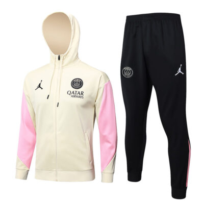 2024-2025 PSG Hoodie Jacket + Pants Training Suit Khaki