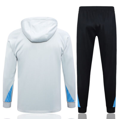 Alternative view of 2024-2025 PSG Hoodie Jacket + Pants Training Suit Light Gray