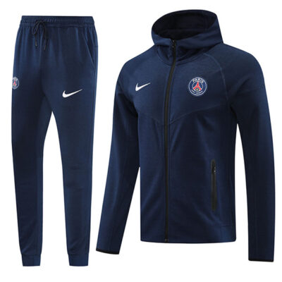 2024-2025 PSG Hoodie Jacket + Pants Training Suit Royal Blue