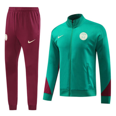 2024-2025 PSG Jacket + Pants Training Suit Green