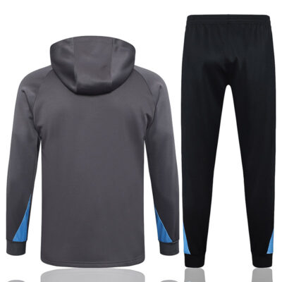 Alternative view of 2024-2025 Tottenham Hotspur Hoodie Jacket + Pants Training Suit Dark Gray