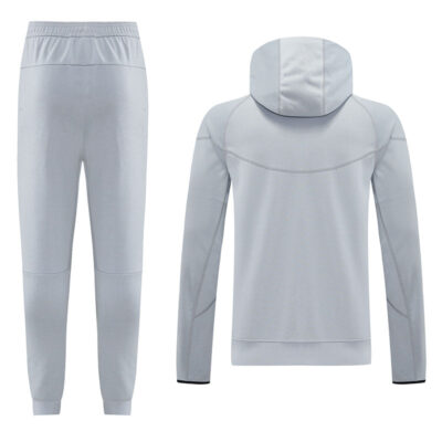 Alternative view of 2025-2026 Barcelona Hoodie Jacket + Pants Training Suit Gray