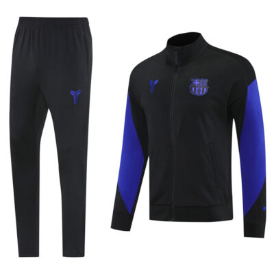2025-2026 Barcelona Jacket + Pants Training Suit Black