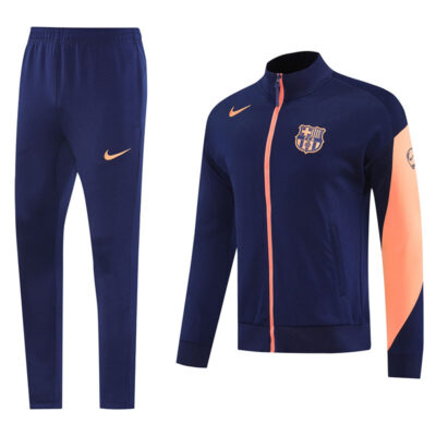 2025-2026 Barcelona Jacket + Pants Training Suit Sapphire Blue