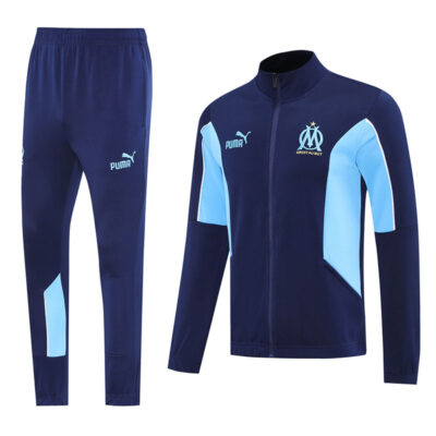 2025-2026 Olympique Marseille Jacket + Pants Training Suit Sapphire Blue