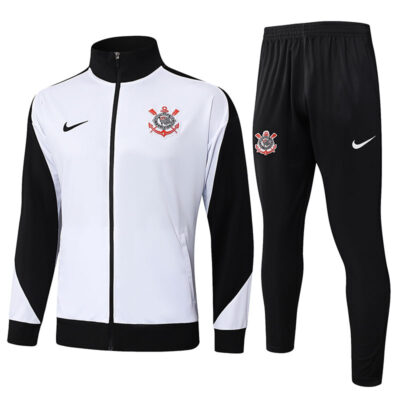 2025-2026 SC Corinthians Jacket + Pants Training Suit White