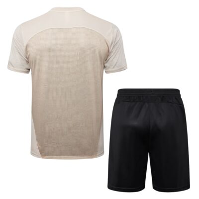 AC Milan 2024 2025 Beige Soccer Jersey Shorts Set - Image 4
