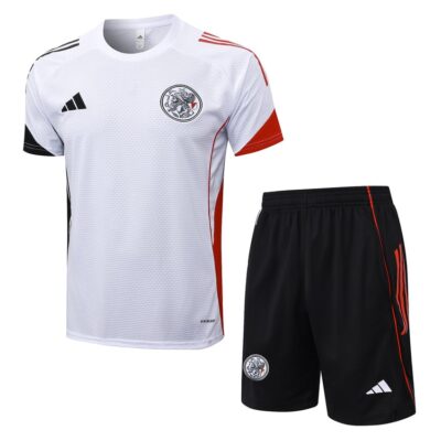 Ajax 2025 2026 White Soccer Jersey Shorts Set