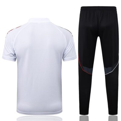 Ajax Polo + Pants 2025 2026 White Training Tracksuit - Image 4