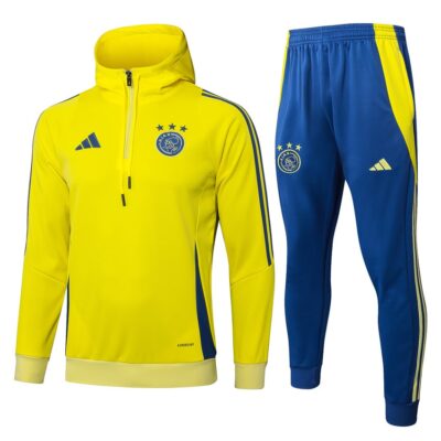 Ajax Sweatshirt 2024 2025 Yellow Hooded Tracksuit