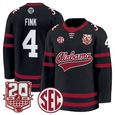 Alabama Crimson Tide 2025/26 Premium Jersey - 20th Anniversary Patch - Black Austin Fink