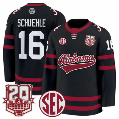 Alabama Crimson Tide 2025/26 Premium Jersey - 20th Anniversary Patch - Black Baz Schuehle