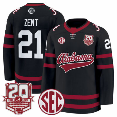 Alabama Crimson Tide 2025/26 Premium Jersey - 20th Anniversary Patch - Black Tyler Zent