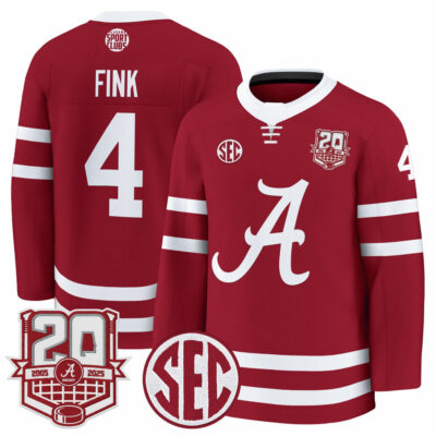 Alabama Crimson Tide 2025/26 Premium Jersey - 20th Anniversary Patch - Crimson Austin Fink