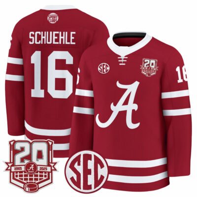 Alabama Crimson Tide 2025/26 Premium Jersey - 20th Anniversary Patch - Crimson Baz Schuehle