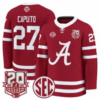 Alabama Crimson Tide 2025/26 Premium Jersey - 20th Anniversary Patch - Crimson Will Caputo