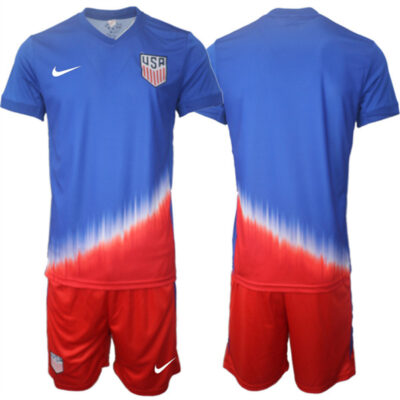 American Team Custom 2024-25 Royal Away Soccer Jersey Suit