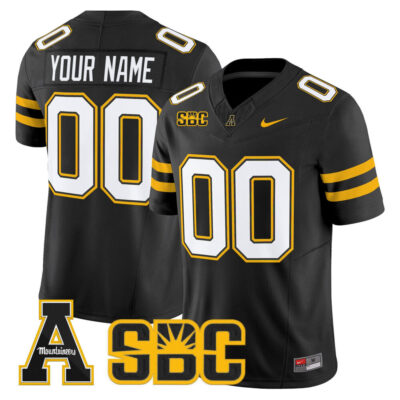 App State Mountaineers 2025 Vapor Limited Custom Jersey - Black