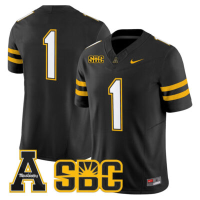 App State Mountaineers 2025 Vapor Limited Jersey - Black #1 Team