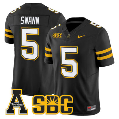 App State Mountaineers 2025 Vapor Limited Jersey - Black AJ Swann