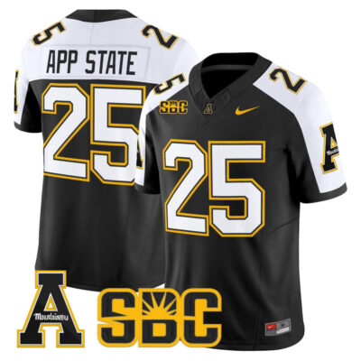App State Mountaineers 2025 Vapor Limited Jersey - Black Alternate #25 App State