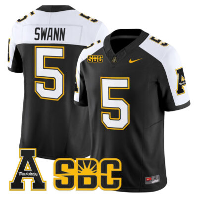 App State Mountaineers 2025 Vapor Limited Jersey - Black Alternate AJ Swann