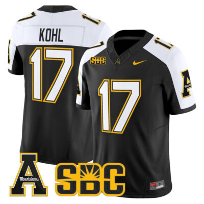 App State Mountaineers 2025 Vapor Limited Jersey - Black Alternate JJ Kohl
