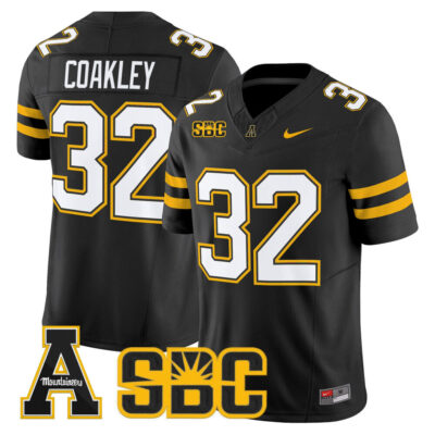 App State Mountaineers 2025 Vapor Limited Jersey - Black Dexter Coakley
