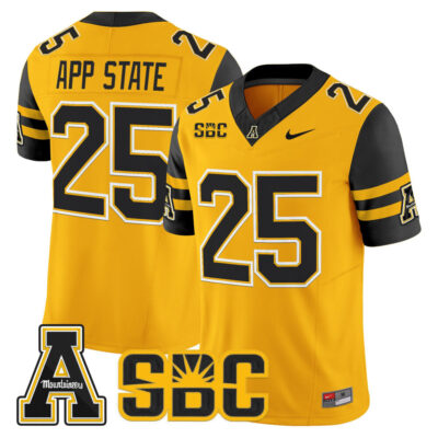 App State Mountaineers 2025 Vapor Limited Jersey - Gold #25 App State
