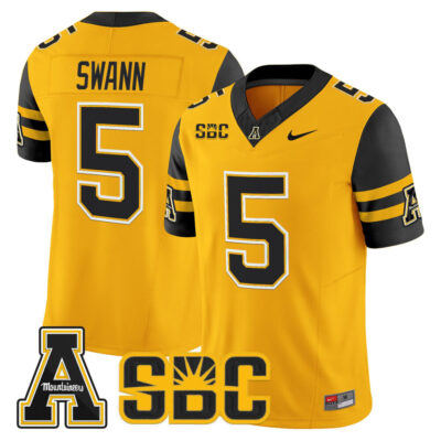 App State Mountaineers 2025 Vapor Limited Jersey - Gold AJ Swann