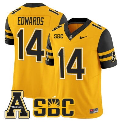 App State Mountaineers 2025 Vapor Limited Jersey - Gold Armanti Edwards